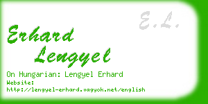 erhard lengyel business card